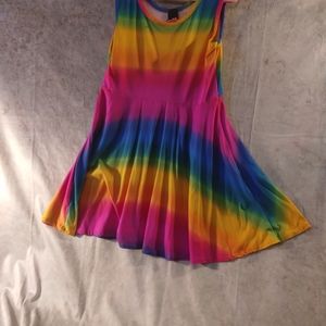🌈 rainbow color size 14 girls dress